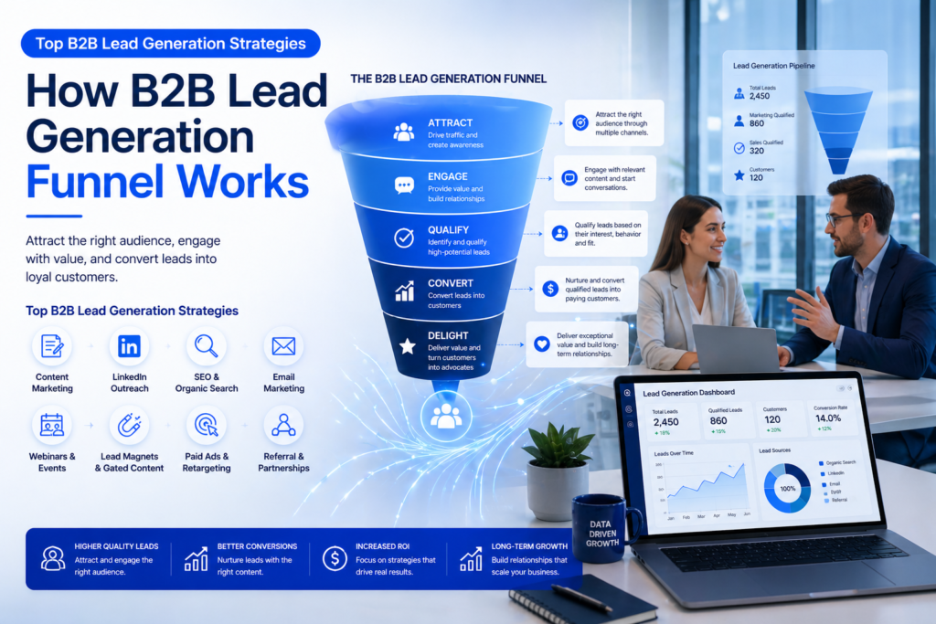 how b2b lead generation funnel works
