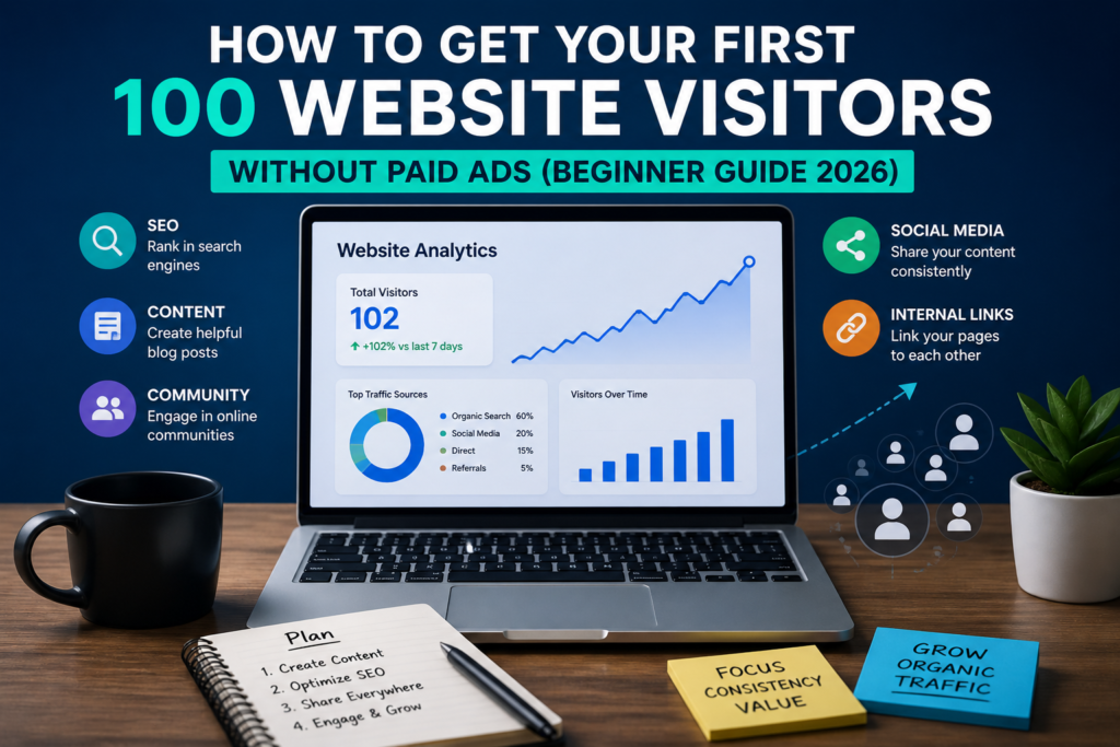 how to get website visitors strategy concept